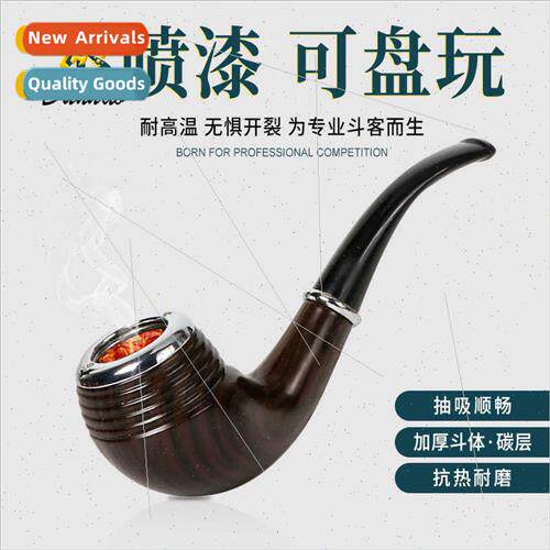 New Zinc Alloy Smoking Pot Resin Pipe Classic Men Curved Beg