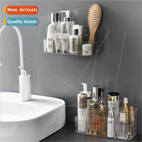 Cosmetic organizer desktop skincare  shelf bathroom free wal