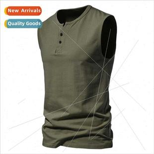 23 years new summer wide shoulder undershirt men Henry colla