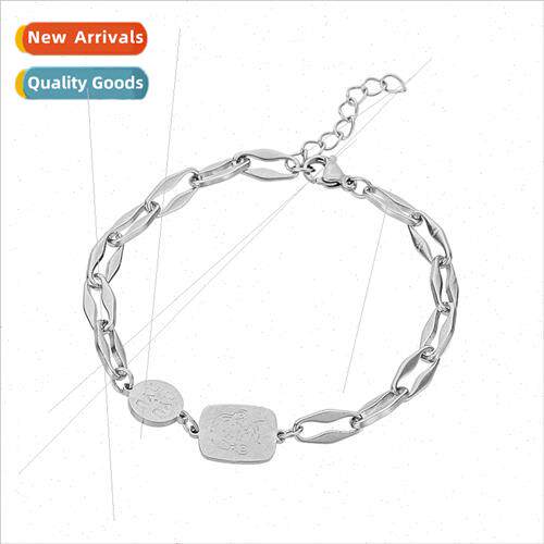 Stainless steel bracelet ins niche cold wind couple men wome