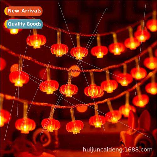 led Chinese New Year red lanterns string lights New Year col
