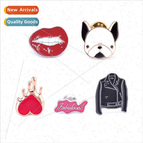 Creative wh pet dog corsage lips clothes pin heart cartoon b
