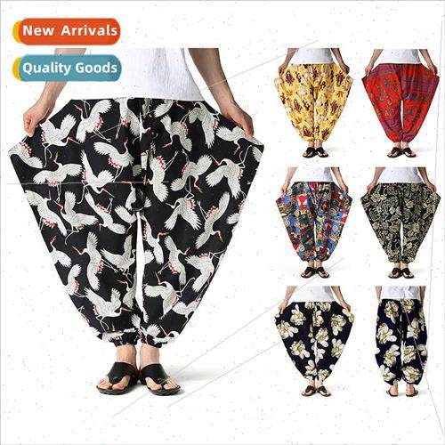 New Harlem Pants Men Vintage Flying Squirrel Pants Loose Pan