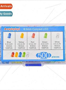 500PCS 3MM LED red yellow blue green whe LED light emting di