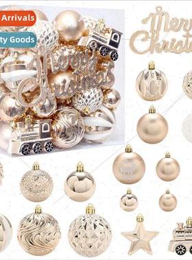 Christmas Decoration 65pcs ght Champagne Whe Painted Christm