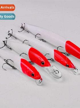 a ba red head whe body floating minnow plastic hard ba bioni