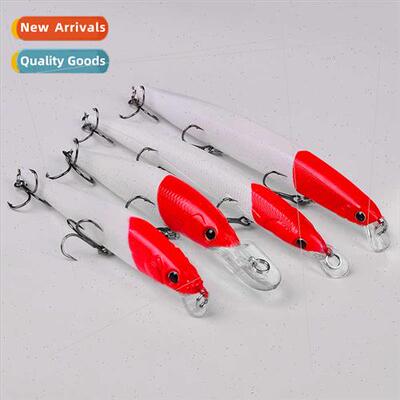 a ba red head whe body floating minnow plastic hard ba bioni