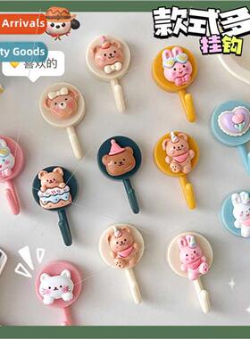 Cartoon hooks cute creative -striking no-hole sticky hooks m
