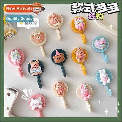 Cartoon hooks cute creative -striking no-hole sticky hooks m