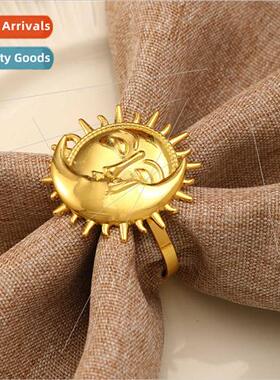 Creative holiday table decoration alloy sun god napkin ring