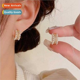 rice beads small Sweet Exquise zirconia earrings cut fashion