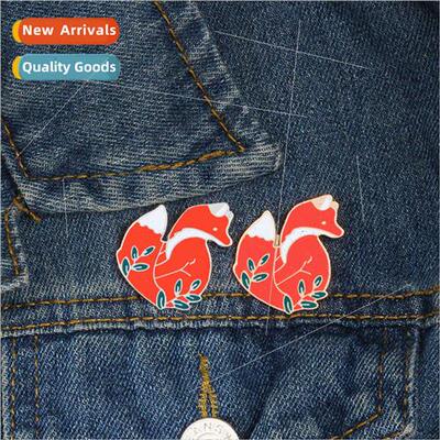 Dazzling colorful drip glaze creative animal corsage gold si