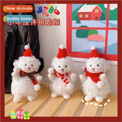 Blush Cute Christmas Sheep Bag Hanging Couple Keychain Chris