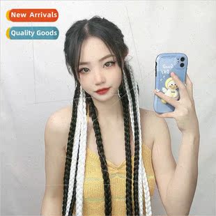 Boxer Chemi Women Tie Braid Hop Hip Colorful Wig Ponytail