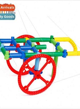 Children Variety Shape Flower Wheel Puzzle Tubular Building