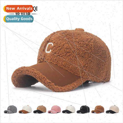 Autumn winter fashion women hats set lamb wool baseball cap