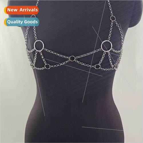 MW3166Europevestze Circle Metal ChainAccessory NecklessBackl