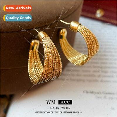 lver Needle Metal C Shape Earrings Fashion Europe Earrings S