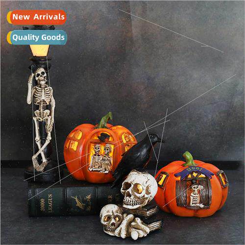 New Halloween decorative pumpkin lights skull set lamps lumi