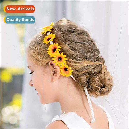 Korea Mori small daisy hair band set summer wreath parent-ch