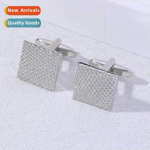Square pattern cufflinks men business fashion alloy high-gra