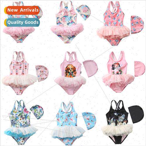 INS children swimsuits 适用girls female onePCS cute baby swi