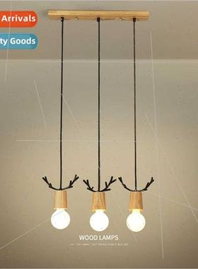 American creative chandelier log lamp antler lamp dining roo