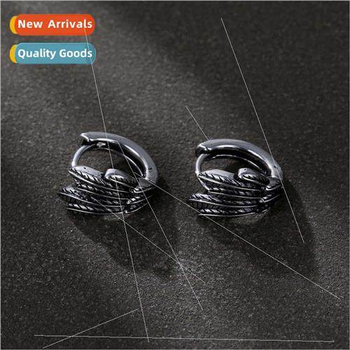 Europe new ear buckle earrings tanium steel stainless steel