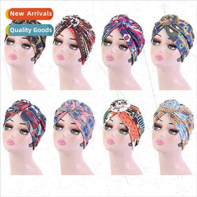 Europe Uned States popular swirl disk flower turban cap fash
