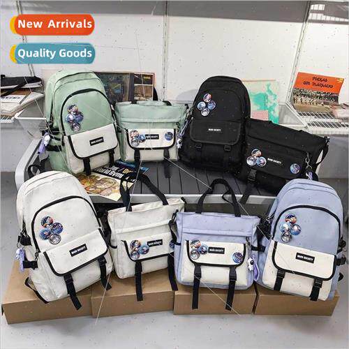 class ins backpack large capacy leisure nd schoolbag pendant