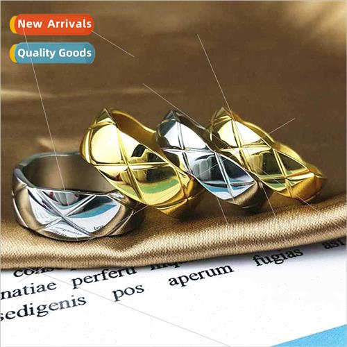 Star diamond plaid ring female ins cold wind index finger fi