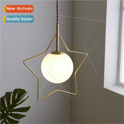 Ins brass star lamp Scandinavian entrance checkroom bedside