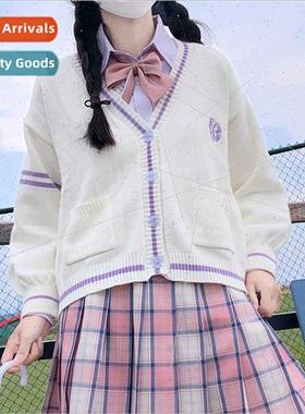 jk unim embroidered sweater knted cardigan female cute sweet