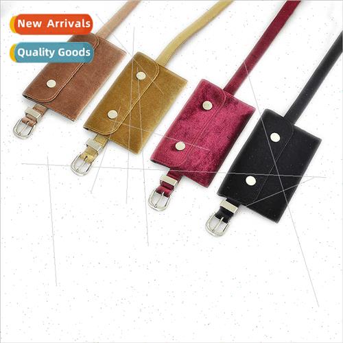 Europe Fashion Casual Cell Phone Bag Belt Pin Buckle Suede P