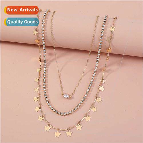 Europe Rhinestone Claw Chain Multi-Layered Gold Multi-Butter