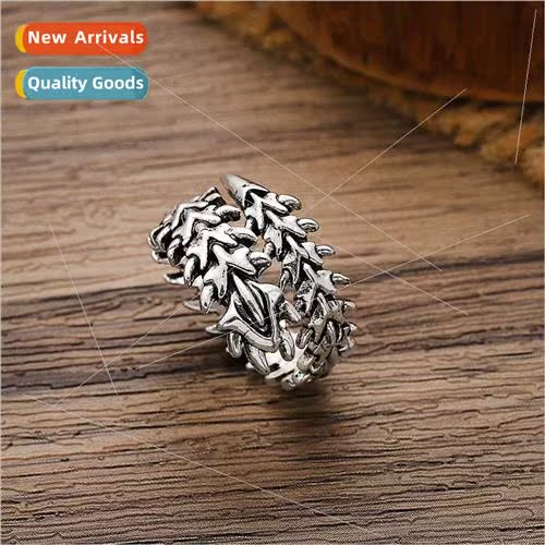 Europe punk spine skull ring personalized retro opening adju