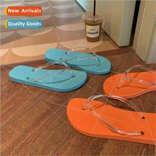 2022 new flip-flops female summer students outside wear clip