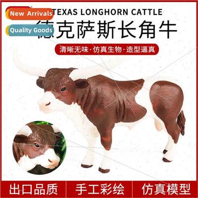 Children animal model farm animal toys Texas longhorn cattle
