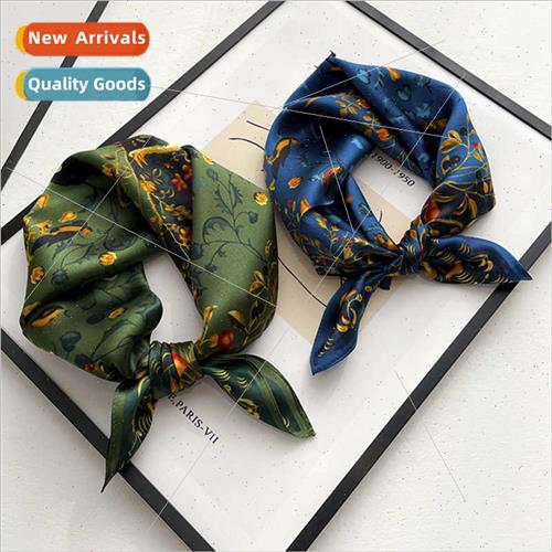 Spring Autumn thin floral zucchini warp knting rolled edge s