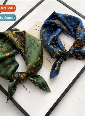 Spring Autumn thin floral zucchini warp knting rolled edge s