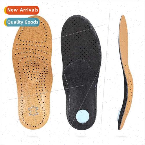 Leather arch orthotic insoles 适用men women breathable sweat