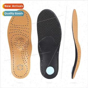 insoles orthotic 适用men women sweat Leather breathable arch