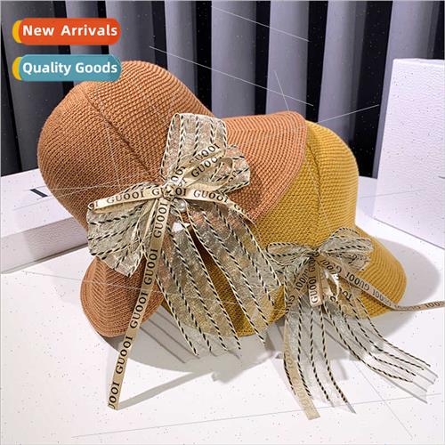 Summer new hat ladies fisherman hat knted collapsible straw