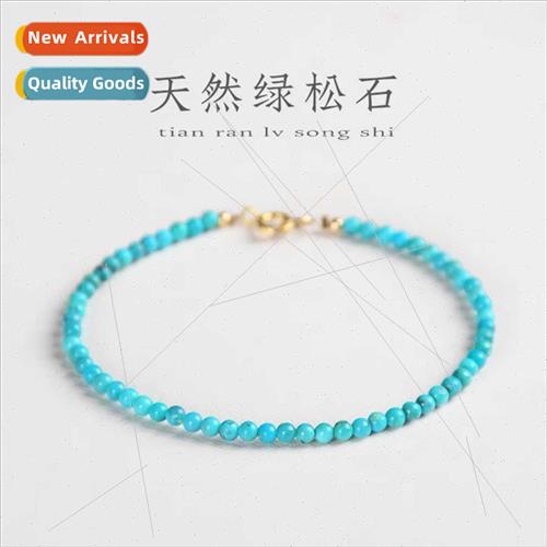 Exmely Fine 2mm Natural Small Turquoise Bracelet Women che D