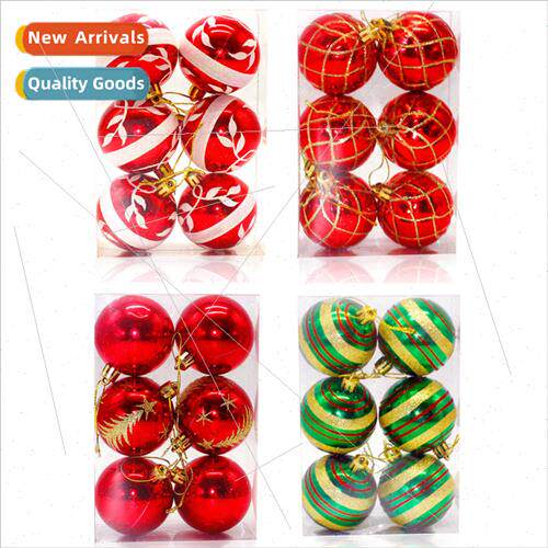 New Christmas decorations painted Christmas ball 6cm scene d