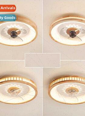 Scandinavian log Japanese fan ceiling light master bedroom l