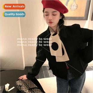 2022 Korean  new polka dot imation cashmere scarf Ms. studen