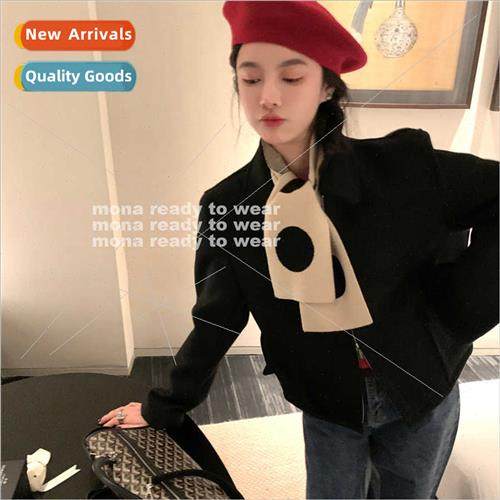 2022 Korean  new polka dot imation cashmere scarf Ms. studen