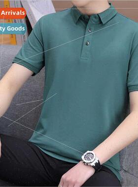 Short-sleeved T-shirt men summer light ice silk POLO shirt y