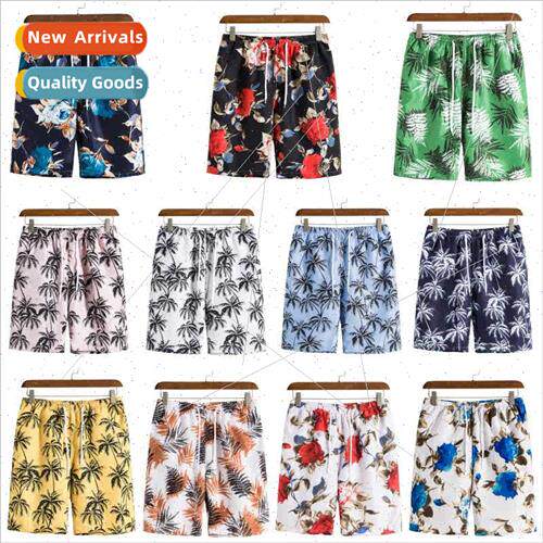 2022 summer new men casual shorts Hawaiian beach wh drawstri